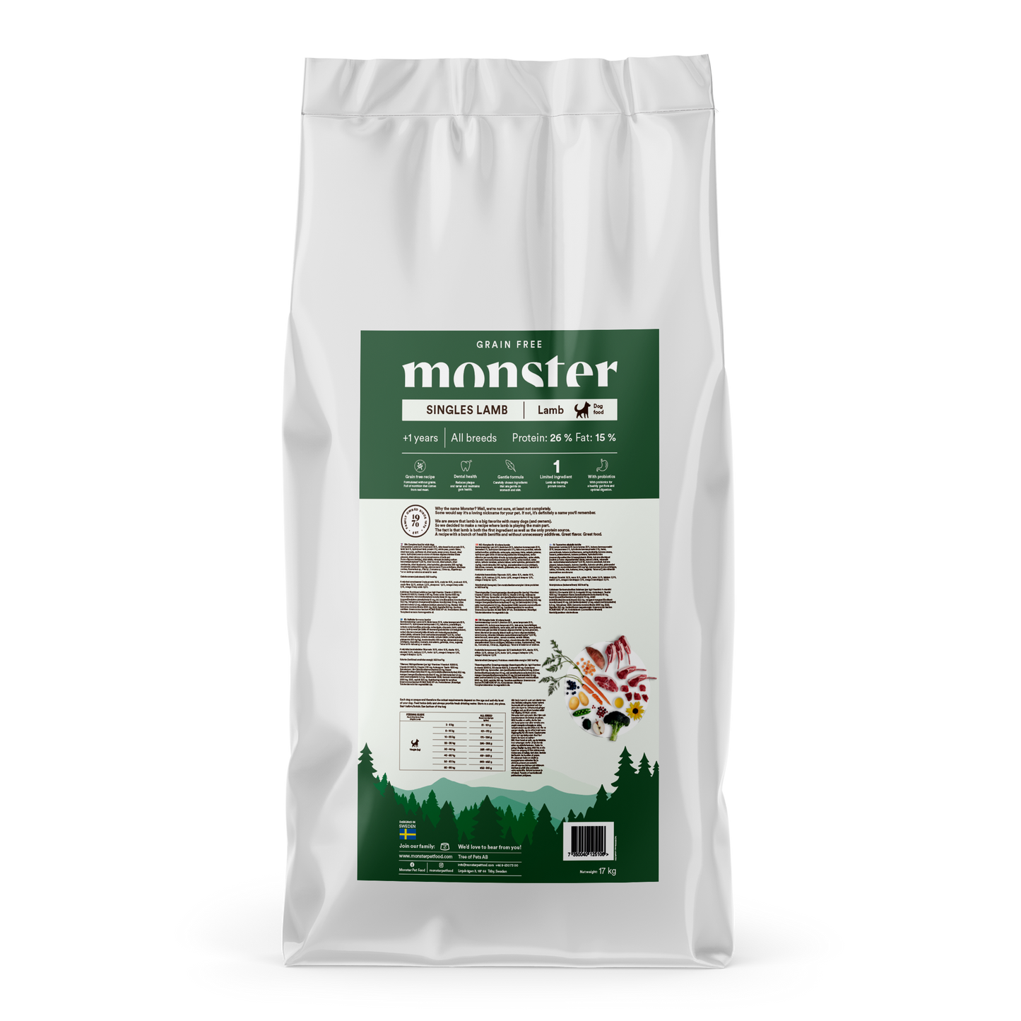Monster Dog Grain Free Singles Lamb