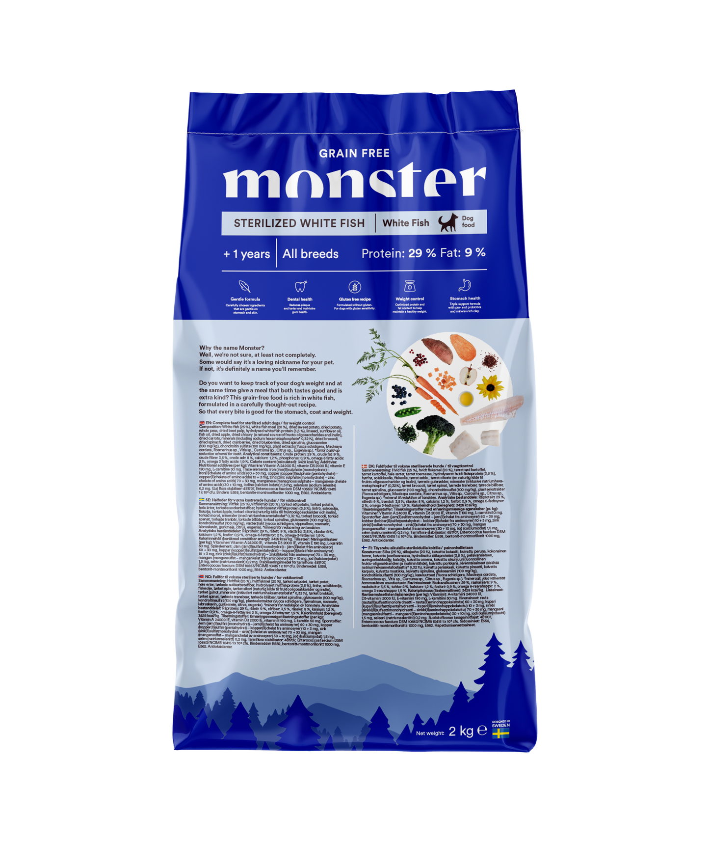 Monster Dog Grain Free Sterilized White Fish