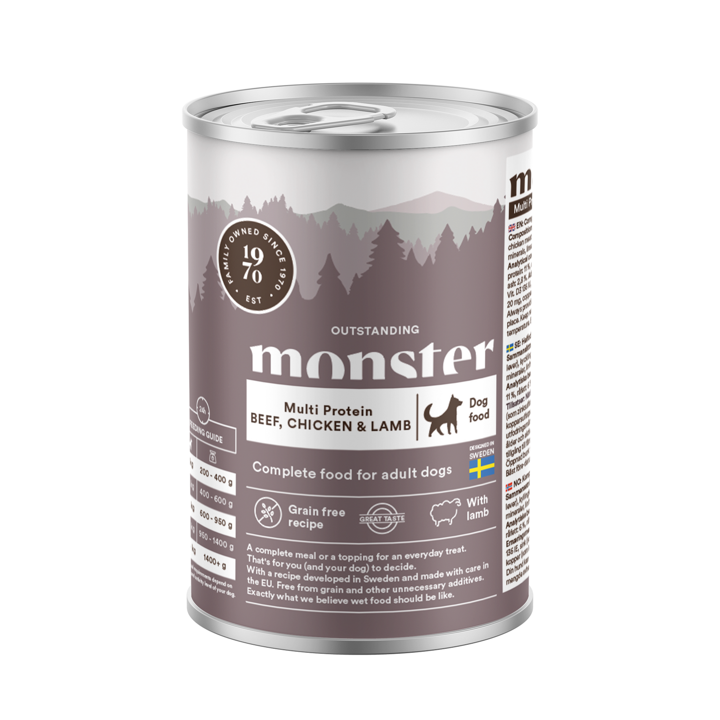 Monster Dog Multi Protein Beef/Chicken/Lamb Can 400 g