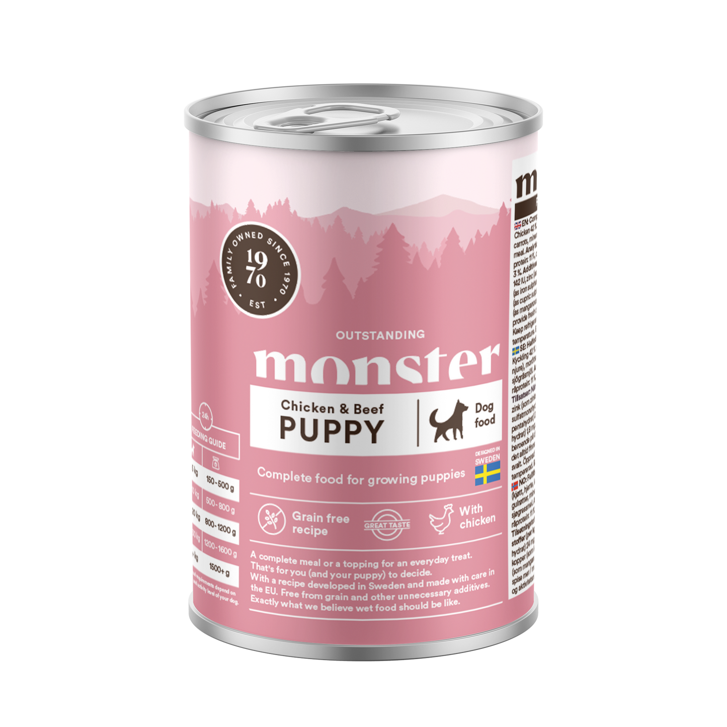 Monster Dog Puppy Chicken Can 400 g