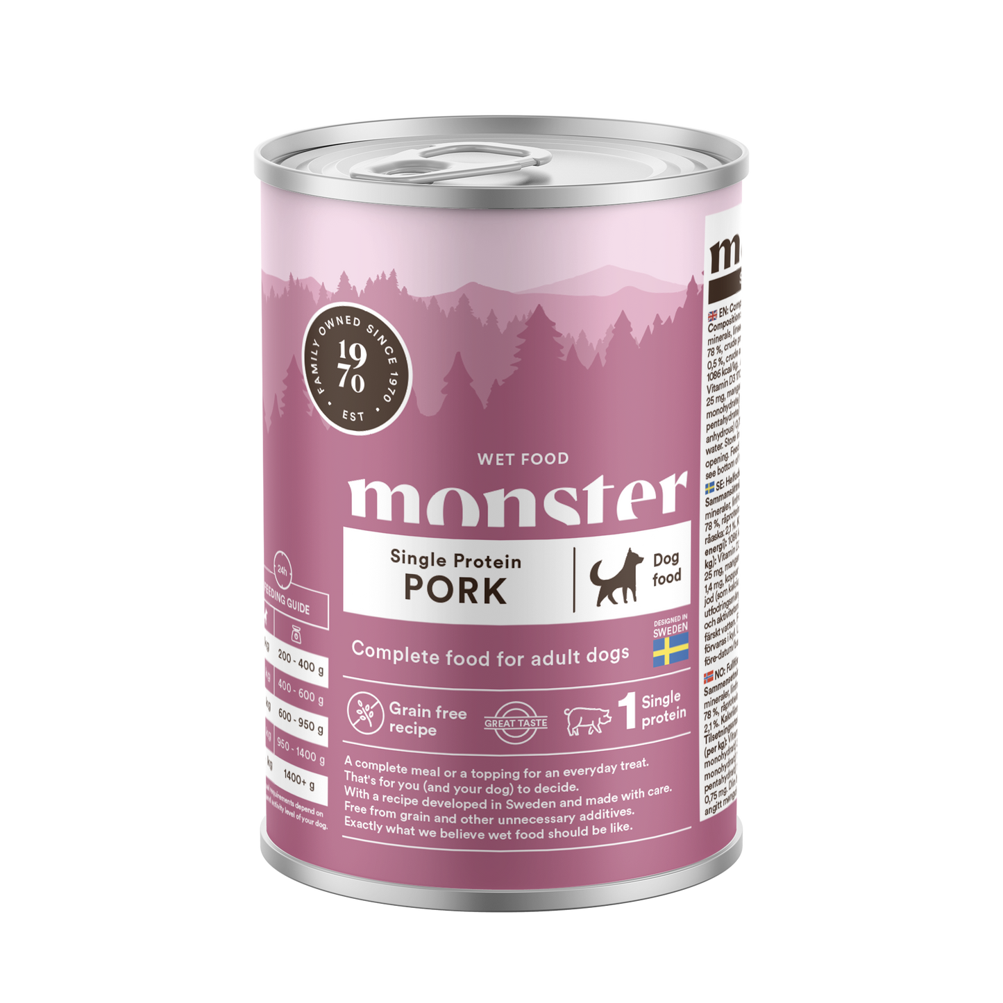 Monster Dog Adult Single Protein Pork Can 400 g