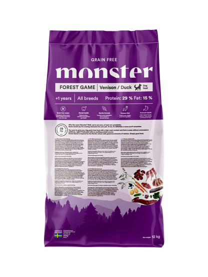 Monster Dog Grain Free Forest Game Venison/Duck