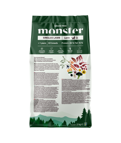 Monster Dog Grain Free Singles Lamb