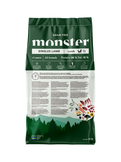 Monster Dog Grain Free Singles Lamb
