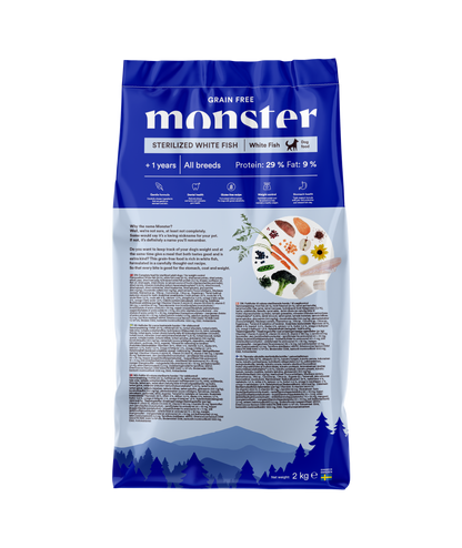 Monster Dog Grain Free Sterilized White Fish