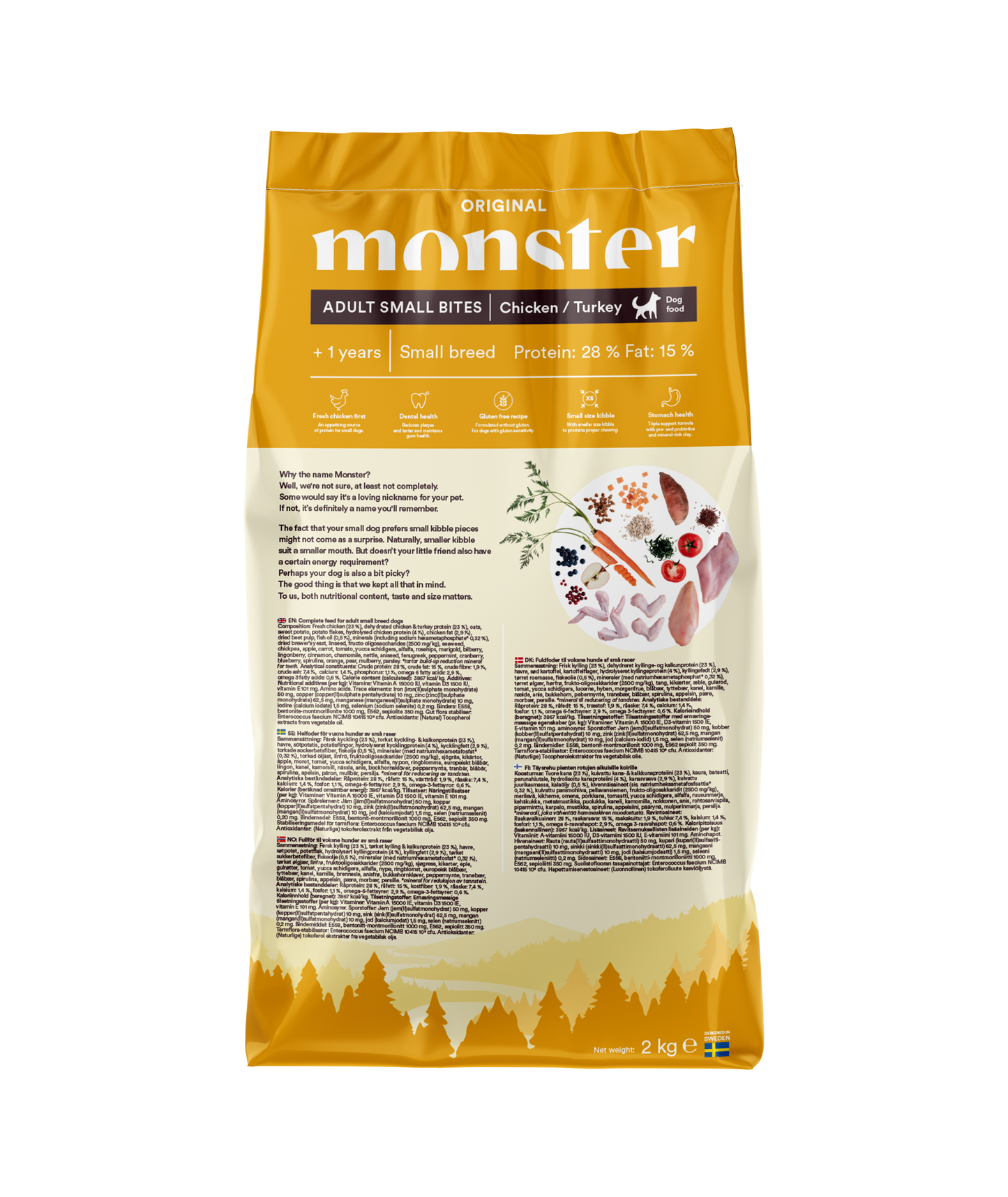 Monster Dog Original Adult Chicken/Turkey Small Bites