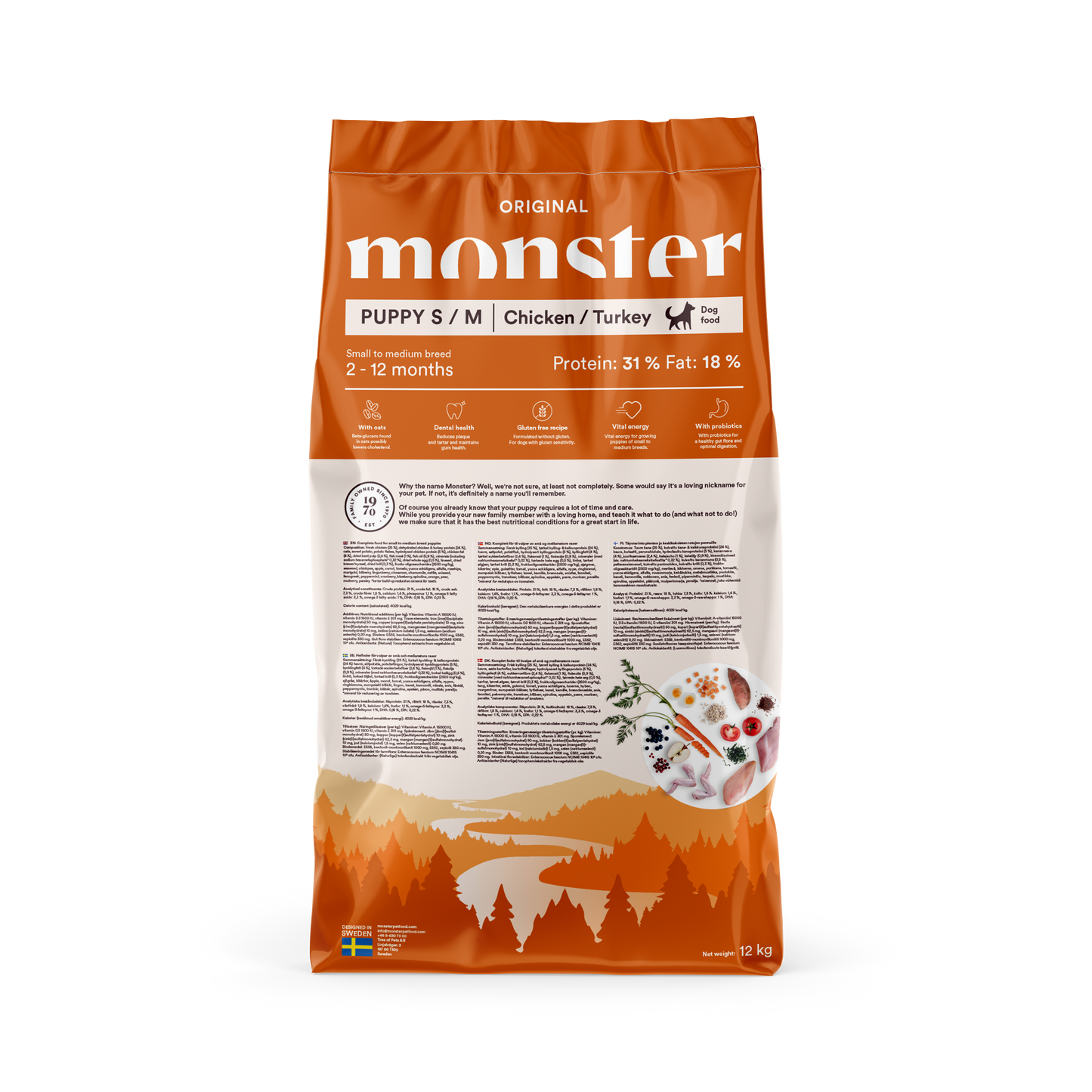 Monster Dog Original Puppy S/M Chicken/Turkey
