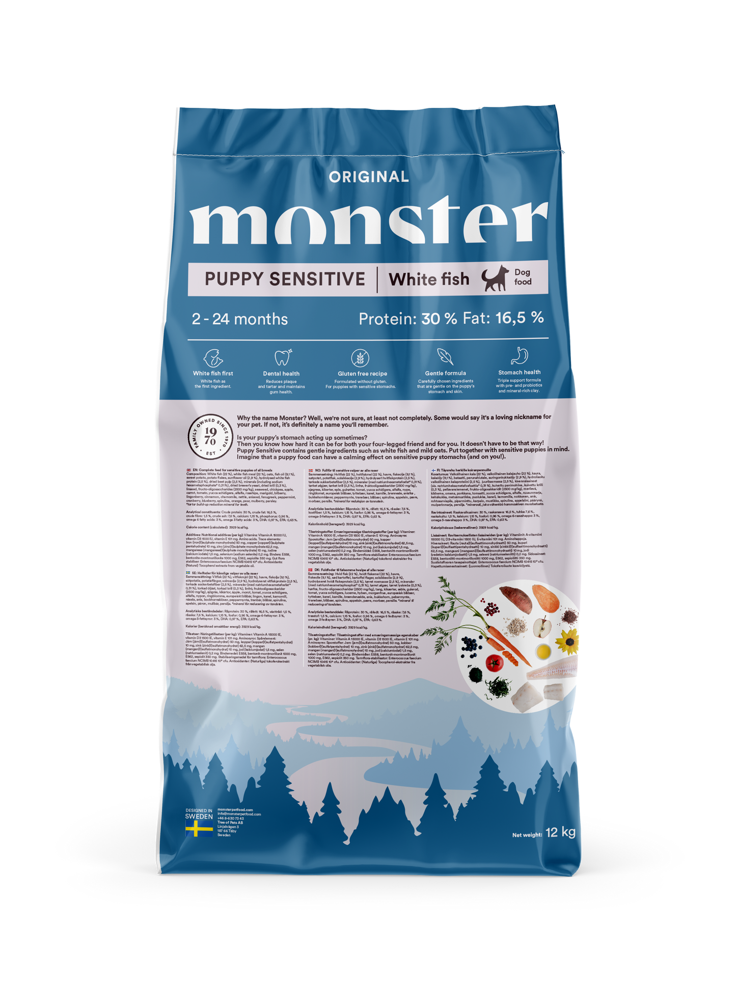 Monster Dog Original Puppy Sensitive White Fish