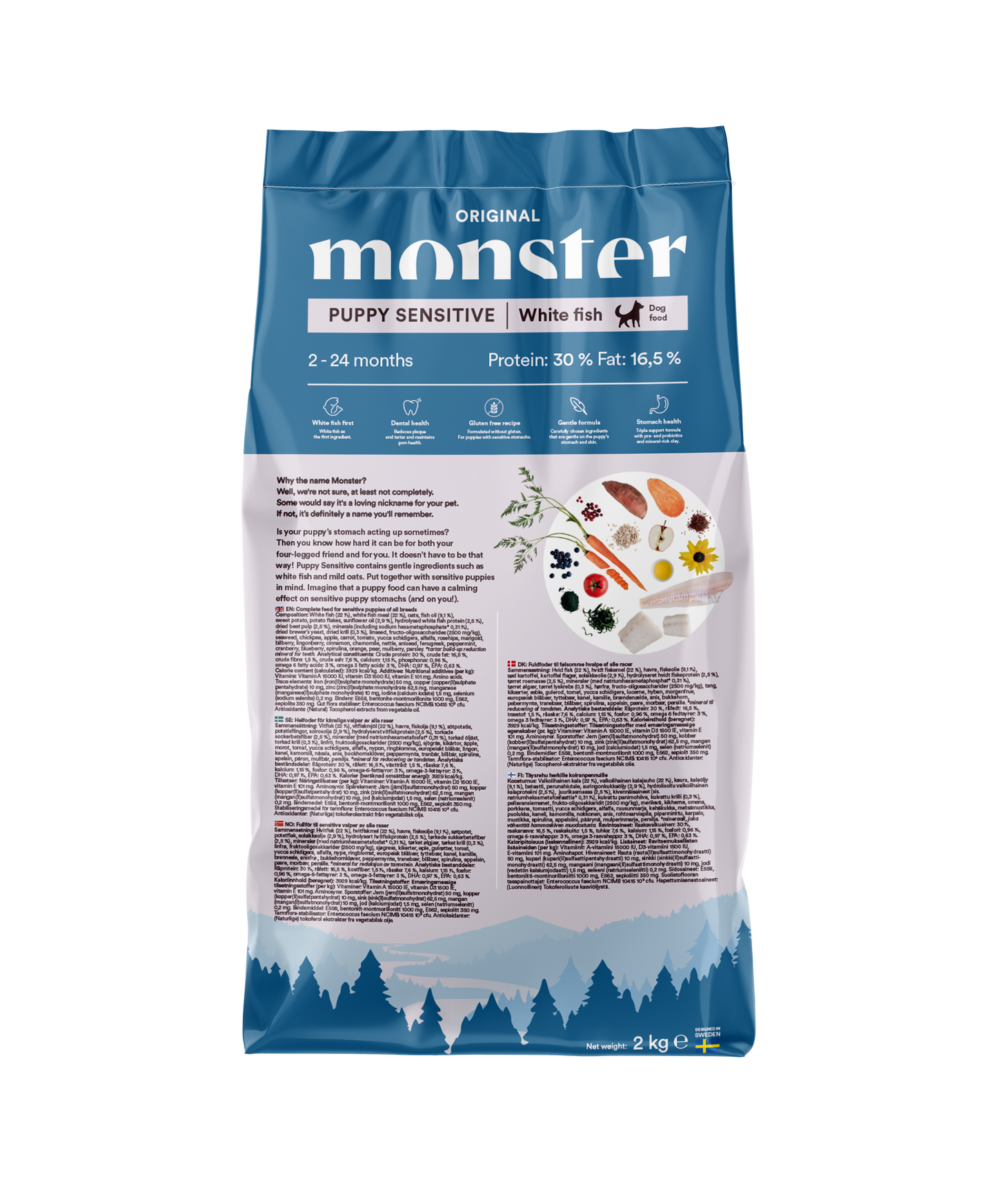 Monster Dog Original Puppy Sensitive White Fish