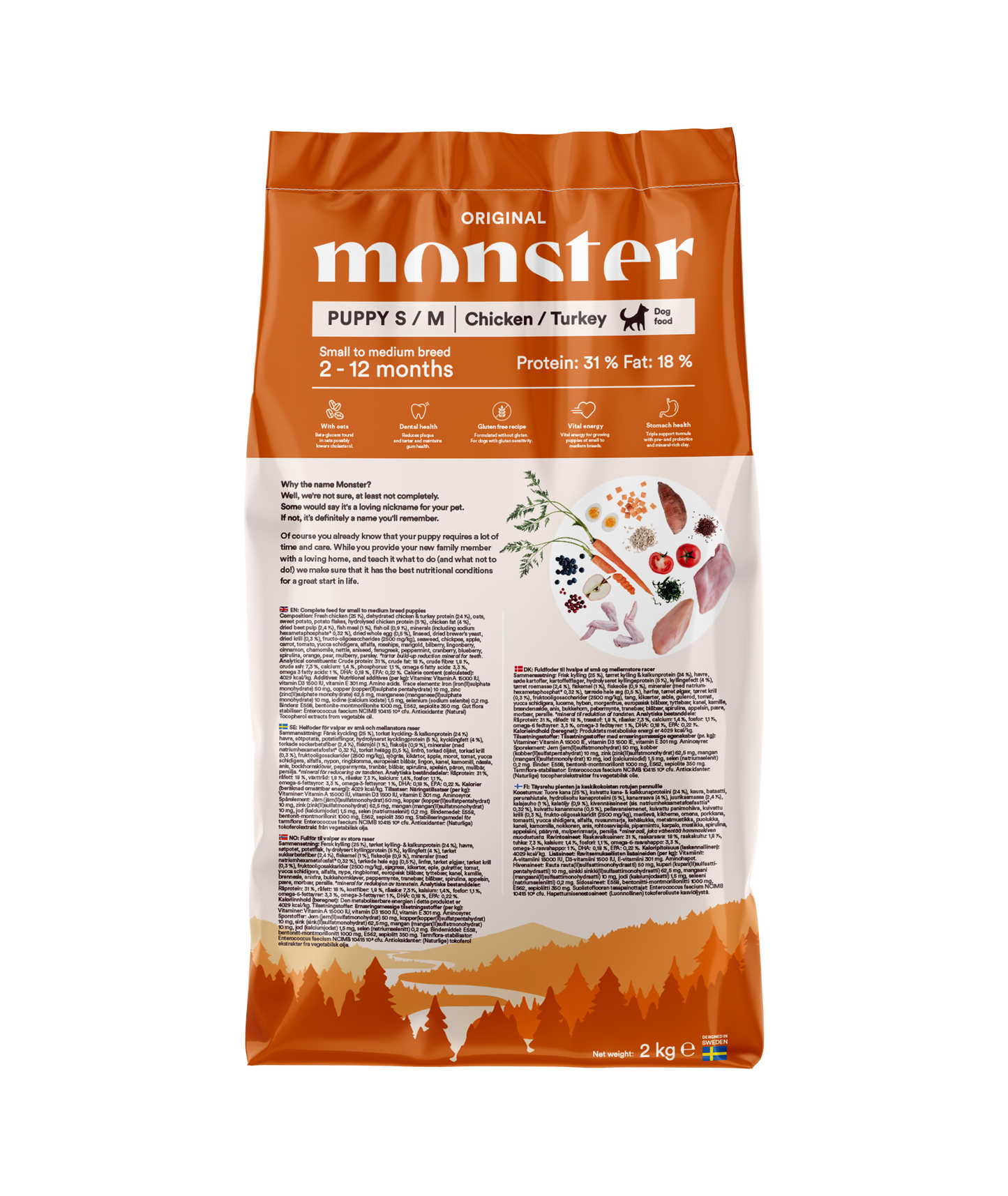 Monster Dog Original Puppy S/M Chicken/Turkey