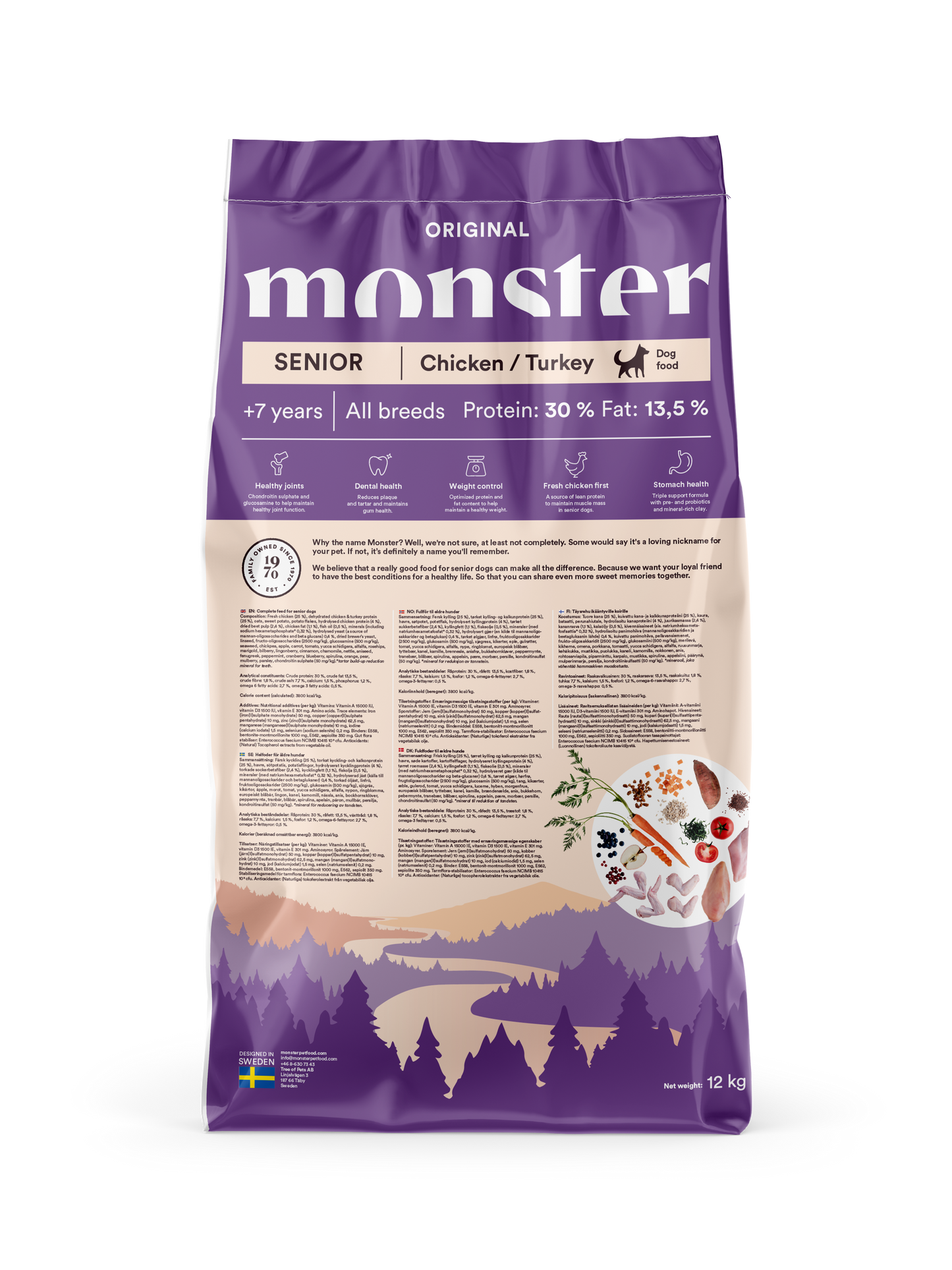 Monster Dog Original Senior Chicken/Turkey