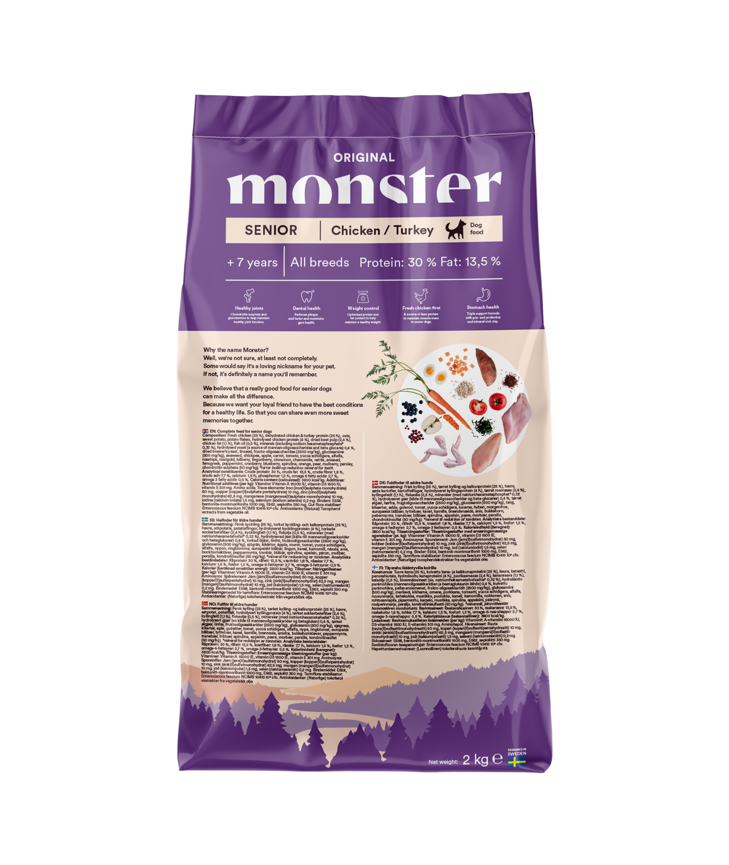 Monster Dog Original Senior Chicken/Turkey
