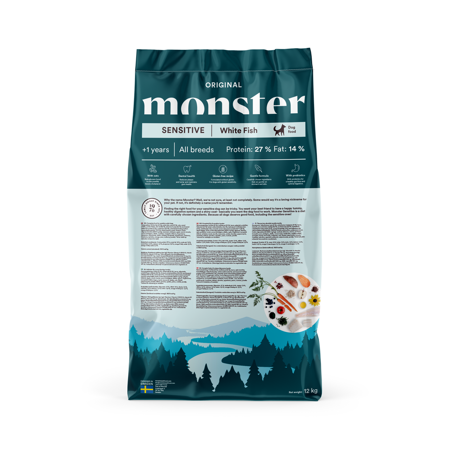Monster Dog Original Sensitive White Fish