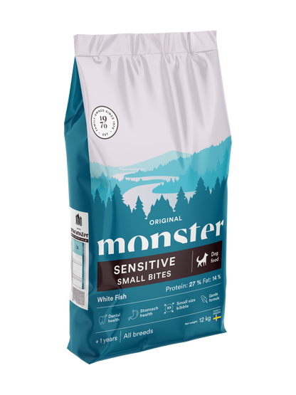Monster Dog Original Sensitive White Fish Small bites