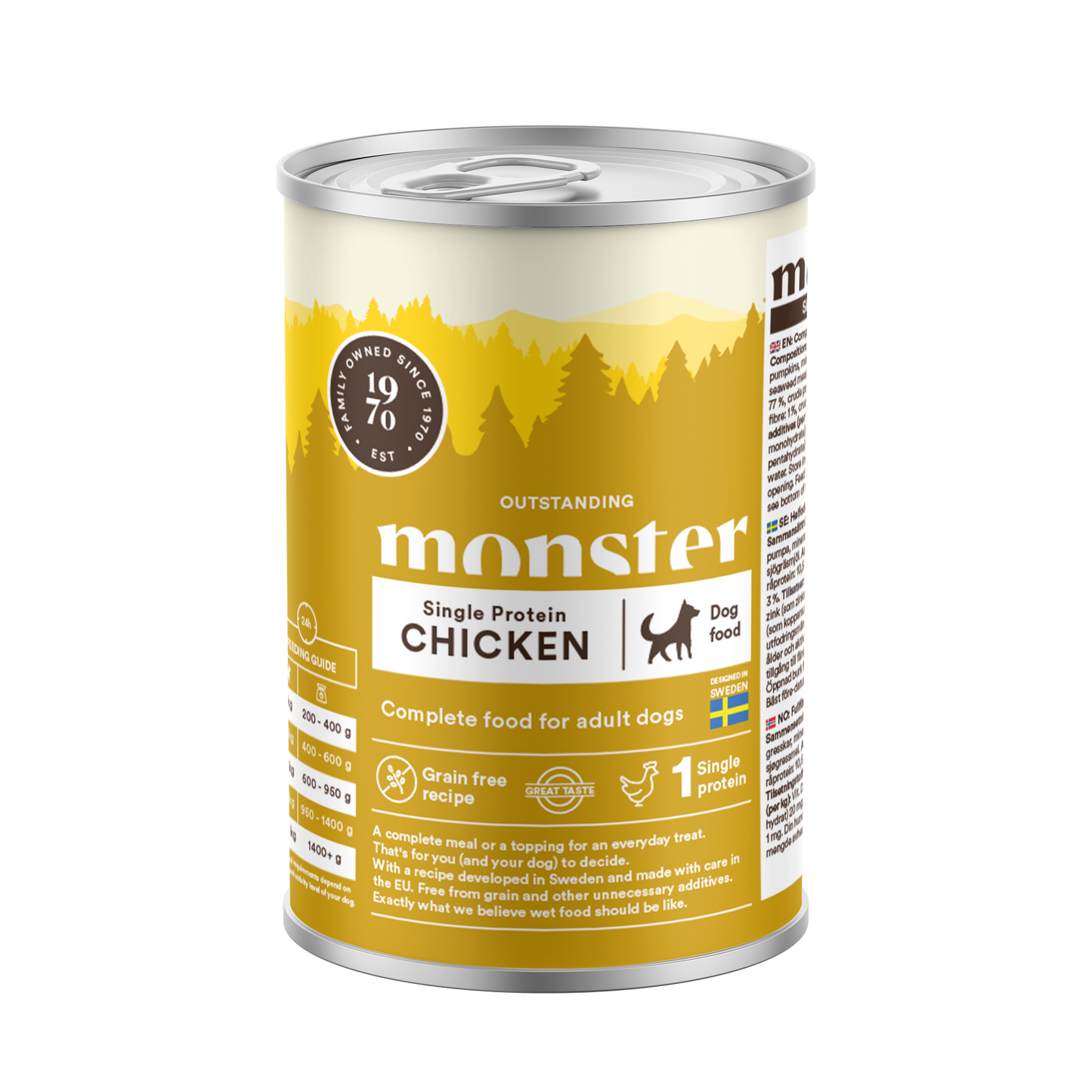 Monster Dog Adult Single Protein Chicken Can 400 g