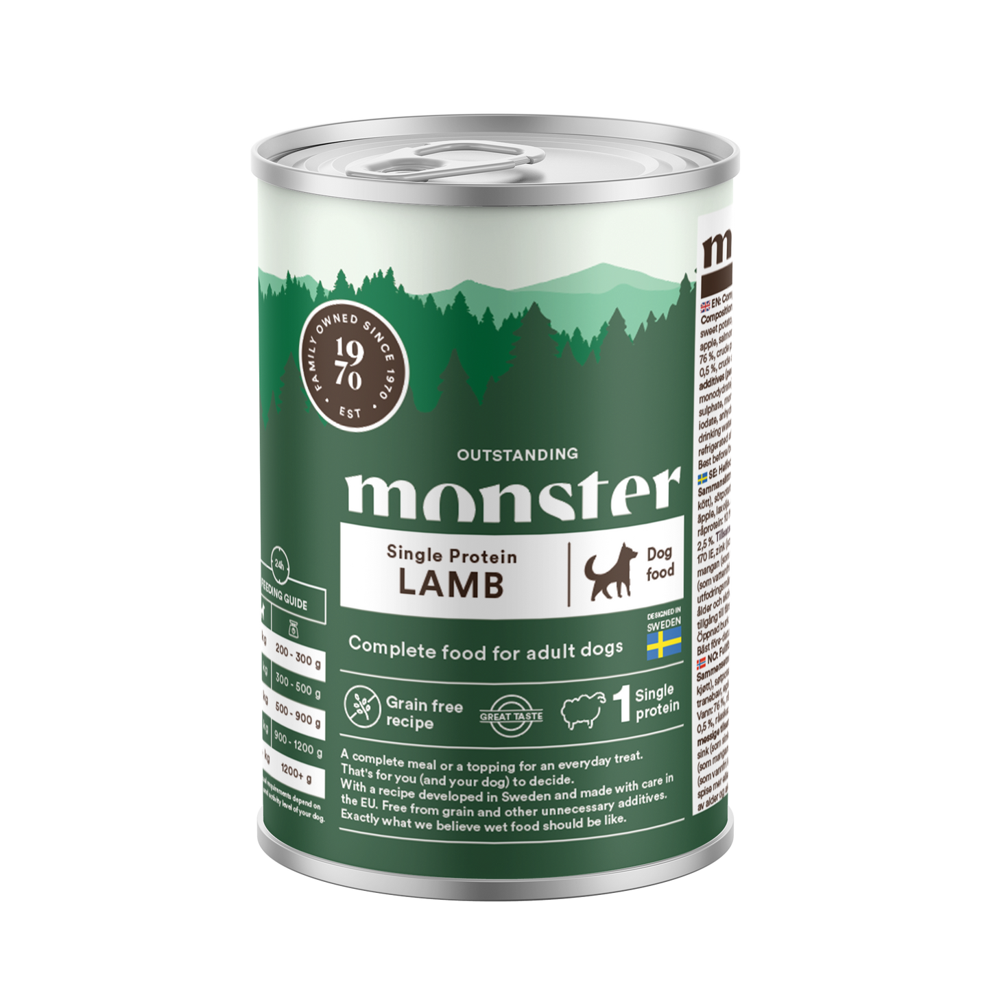 Monster Dog Adult Single Protein Lamb Can 400 g