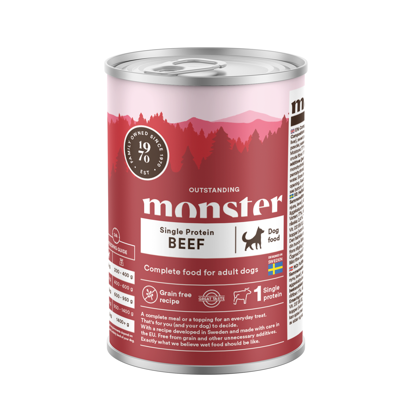 Monster Dog Adult Single Protein Beef Can 400 g