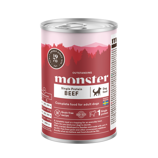 Monster Dog Adult Single Protein Beef Can 400 g