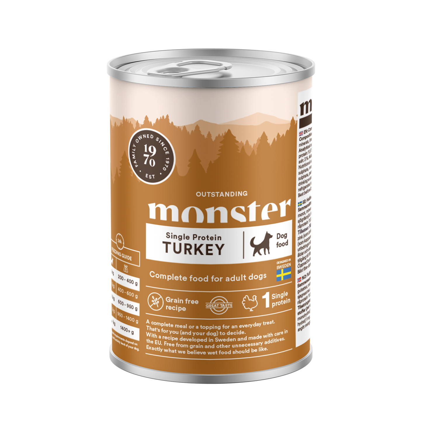 Monster Dog Adult Single Protein Turkey Can 400 g