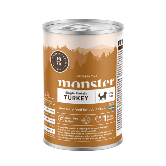 Monster Dog Adult Single Protein Turkey Can 400 g